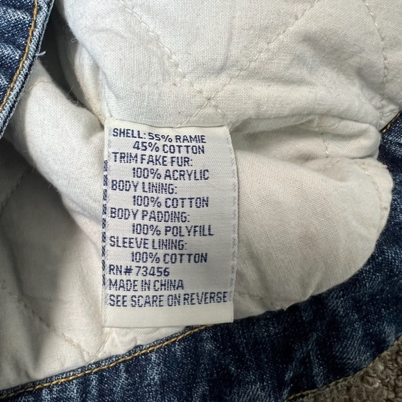 Y2K Vintage Lee Jean Jacket Lined Button Front Size Large - Picture 4 of 7